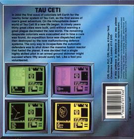 Tau Ceti: The Lost Star Colony - Box - Back Image