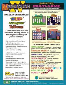 Megatouch IV - Advertisement Flyer - Back Image