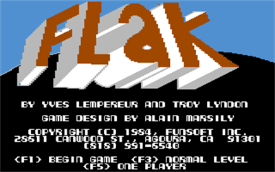 Flak: The Ultimate Flight Experience - Screenshot - Game Title Image