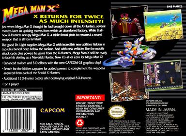 Mega Man X2 - Box - Back Image