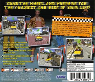 Crazy Taxi - Box - Back Image