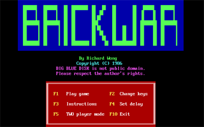 Brickwar - Screenshot - Game Title Image
