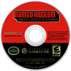 Namco Museum 50th Anniversary - Disc Image