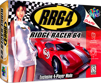 RR64: Ridge Racer 64 - Box - 3D Image