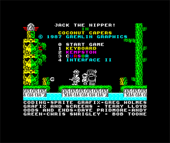 Jack the Nipper... II in Coconut Capers - Screenshot - Game Select Image