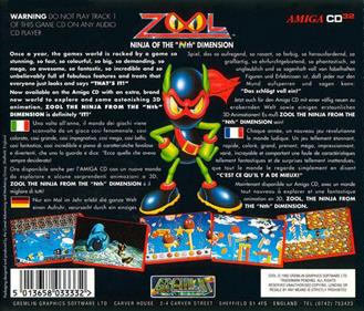 Zool: Ninja of the 'Nth' Dimension - Box - Back Image