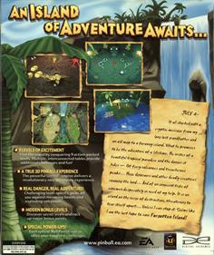 Adventure Pinball: Forgotten Island - Box - Back Image