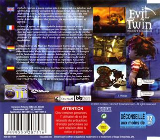 Evil Twin: Cyprien's Chronicles - Box - Back Image