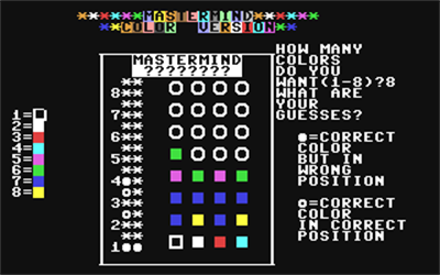 Mastermind (ShareData) - Screenshot - Gameplay Image