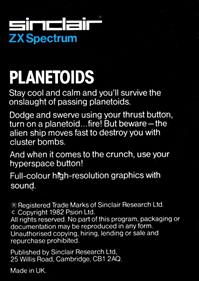 Planetoids - Box - Back Image