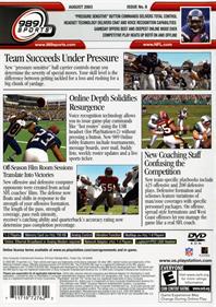 NFL GameDay 2004 - Box - Back Image