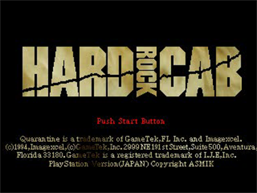 Hard Rock Cab - Screenshot - Game Title Image
