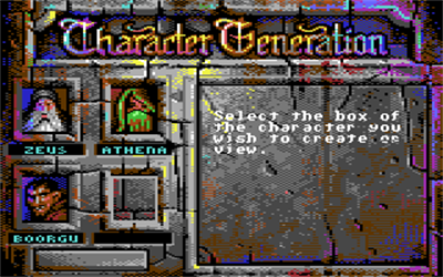 Eye of the Beholder C64 - Screenshot - Game Select Image