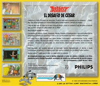 Astérix: Caesar's Challenge - Box - Back Image