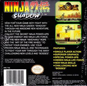 Ninja Gaiden Shadow - Box - Back Image