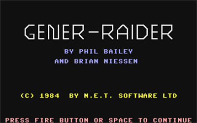 Gener-Raider - Screenshot - Game Title Image