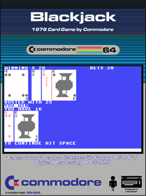 Blackjack (Commodore Business Machines) - Fanart - Box - Front Image
