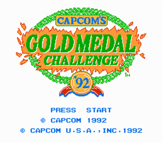 Capcom's Gold Medal Challenge '92 - Screenshot - Game Title Image