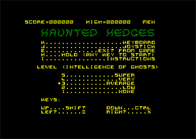 Haunted Hedges - Screenshot - Game Select Image