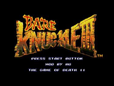 Bare Knuckle III: The Game of Death II - Screenshot - Game Title Image