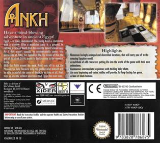 Ankh: Curse of the Scarab King - Box - Back Image