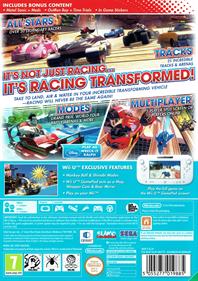 Sonic & All-Stars Racing Transformed: Bonus Edition - Box - Back Image