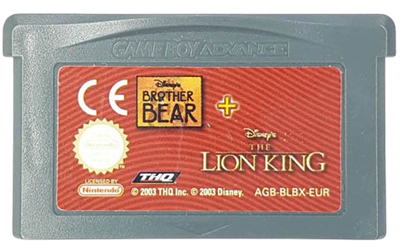 2 Games in 1: Brother Bear + The Lion King - Cart - Front Image