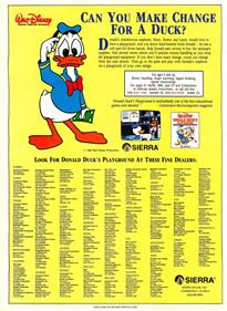 Donald Duck's Playground - Advertisement Flyer - Front Image