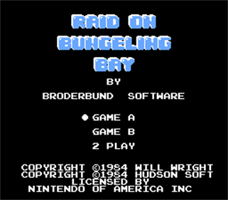 Raid on Bungeling Bay - Screenshot - Game Title Image