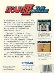 Ikari III: The Rescue - Box - Back Image