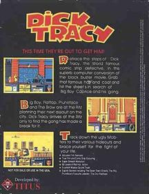 Dick Tracy  - Box - Back Image