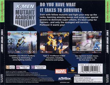 X-Men: Mutant Academy - Box - Back Image