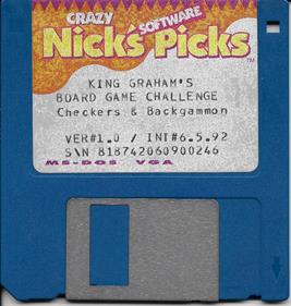 Crazy Nick's Software Picks: King Graham's Board Game Challenge: Checkers & Backgammon - Disc Image