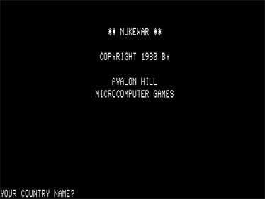 Nukewar - Screenshot - Game Title Image
