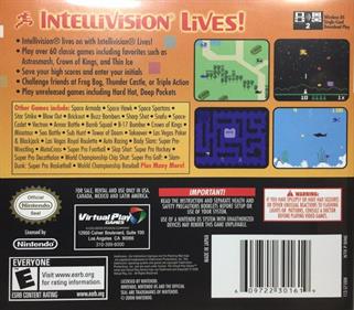 Intellivision Lives! - Box - Back Image