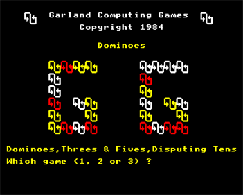 Dominoes (Garland Computing) - Screenshot - Game Title Image