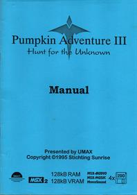 Pumpkin Adventure III: Hunt for the Unknown - Fanart - Box - Front Image