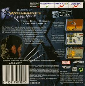 X2: Wolverine's Revenge - Box - Back Image