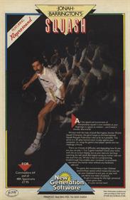 Jonah Barrington's Squash - Advertisement Flyer - Front Image