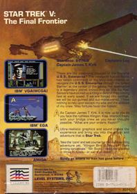 Star Trek V: The Final Frontier - Box - Back Image