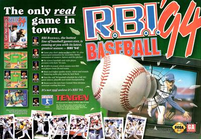 R.B.I. Baseball '94 - Advertisement Flyer - Front Image