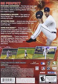 Major League Baseball 2K12 - Box - Back Image