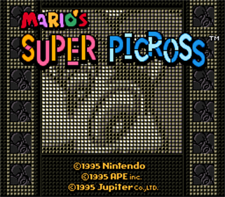 Mario no Super Picross - Screenshot - Game Title Image