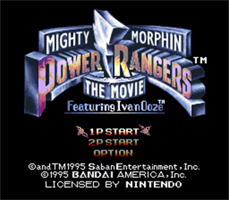 Mighty Morphin Power Rangers: The Movie - Screenshot - Game Title Image