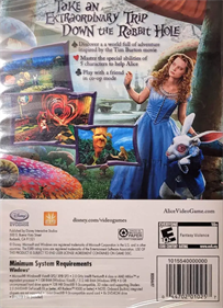 Alice in Wonderland - Box - Back Image