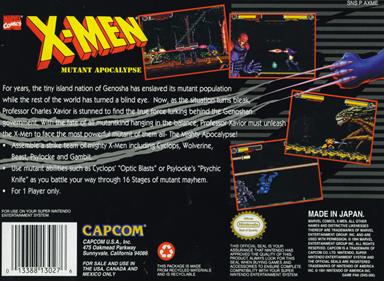 X-Men: Mutant Apocalypse - Box - Back Image