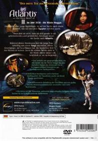 Atlantis III: The New World - Box - Back Image
