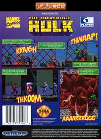 The Incredible Hulk - Box - Back Image