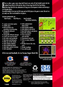 Tecmo Super Bowl III: Final Edition - Box - Back Image