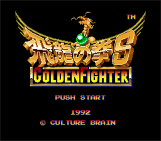 Hiryuu no Ken S: Golden Fighter - Screenshot - Game Title Image